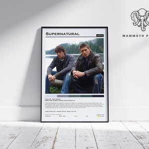 Übernatürlich | TV-Serie Poster | Minimalistisches Filmplakat | Vintage Retro Wohnkultur | Personalisiertes Poster | Wand Kunst Druck |
