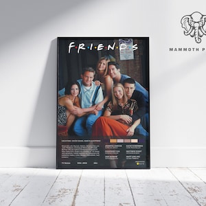 Friends | TV Series Poster | Minimalist Movie Poster | Vintage Retro Home Decor | Custom Poster | Wall Art Print |