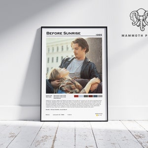 Before Sunrise | Richard Linklater | Minimalist Movie Poster | Vintage Retro Home Decor | Custom Poster | Wall Art Print |