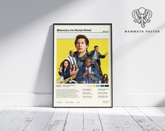 Brooklyn Nine-Nine / Poster serie TV / Poster film minimalista / Arredamento casa retrò vintage / Poster personalizzato / Stampa artistica da parete /
