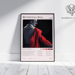 Better Call Saul | TV Series Poster | Minimalist Movie Poster | Vintage Retro Home Decor | Custom Poster | Wall Art Print |