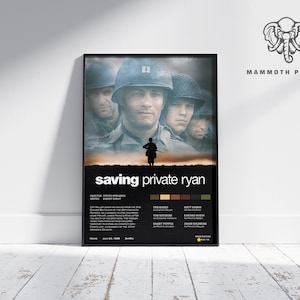 Saving Private Ryan | Steven Spielberg | Minimalist Movie Poster | Vintage Retro  Home Decor | Custom Poster | Wall Art Print |