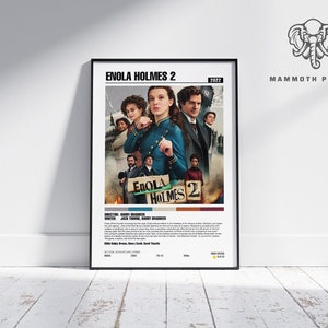 Enola Holmes 2 | Harry Bradbeer | Minimalist Movie Poster | Vintage Retro  Home Decor | Custom Poster | Wall Art Print |