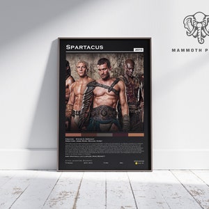 Spartacus | TV Series Poster | Minimalist Movie Poster | Vintage Retro Home Decor | Custom Poster | Wall Art Print |