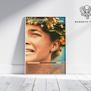 Mittsommer | Ari Aster | Minimalistisches Filmplakat | Vintage Retro Wohnkultur | Personalisiertes Poster | Wand Kunst Druck |