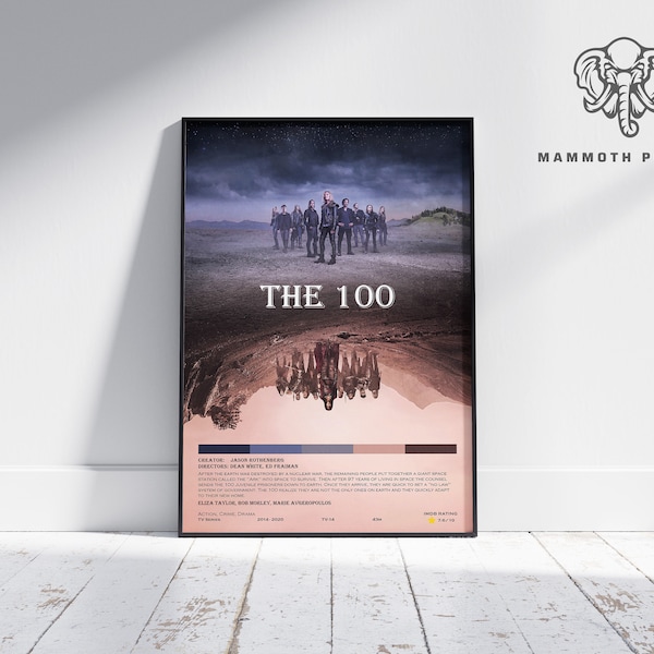 The 100 | TV Series Poster | Minimalist Movie Poster | Vintage Retro Home Decor | Custom Poster | Wall Art Print |