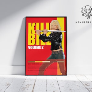 Kill Bill Vol 2 | Quentin Tarantino | Minimalist Movie Poster | Vintage Retro  Home Decor | Custom Poster | Wall Art Print |