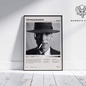 Oppenheimer | Christopher Nolan | Minimalist Movie Poster | Vintage Retro  Home Decor | Custom Poster | Wall Art Print |