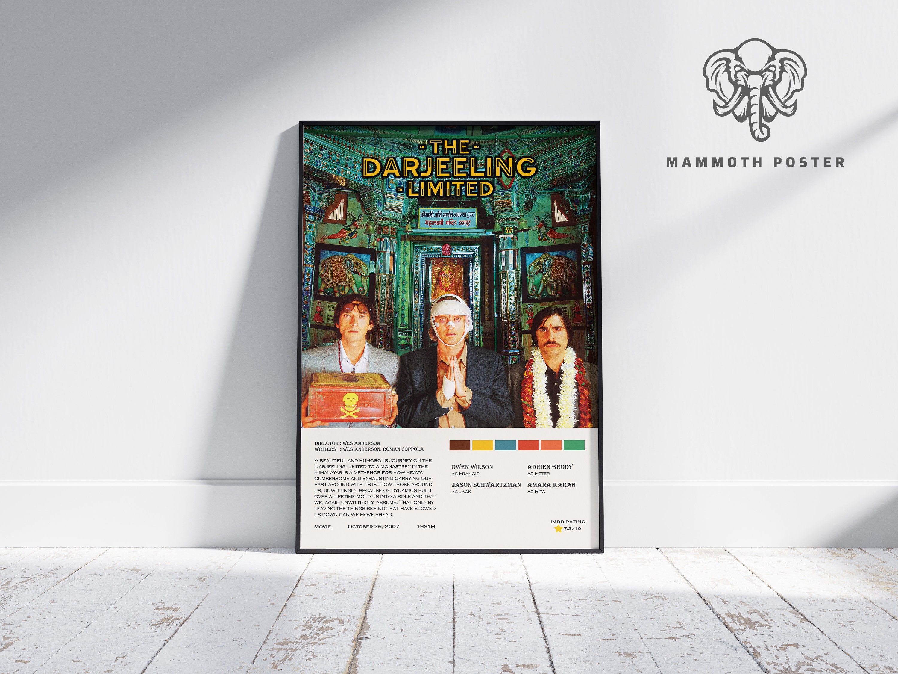 The Darjeeling Limited - Minimalist Wes Anderson Movie Poster — Posteritty