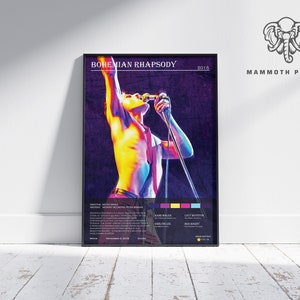 Bohemian Rhapsody | Bryan Singer | Minimalist Movie Poster | Vintage Retro  Home Decor | Custom Poster | Wall Art Print |