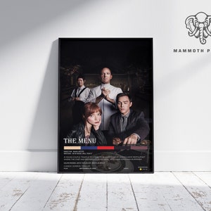 Das Menü | Markus Mylod | Minimalistisches Filmplakat | Vintage Retro Wohnkultur | Personalisiertes Poster | Wand Kunst Druck |
