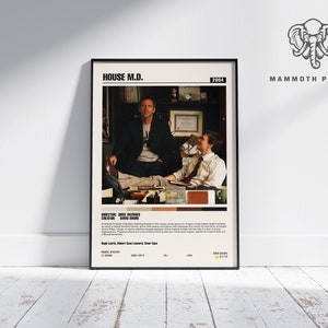 House M.D. | Pôster de série de TV | Pôster de filme minimalista | Decoração de casa retrô vintage | Pôster personalizado | Impressão de arte de parede |