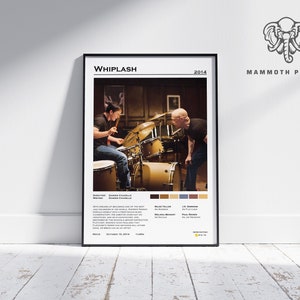 Whiplash | Damien Chazelle | Minimalist Movie Poster | Vintage Retro  Home Decor | Custom Poster | Wall Art Print |