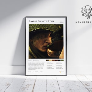 Saving Private Ryan | Steven Spielberg | Minimalist Movie Poster | Vintage Retro  Home Decor | Custom Poster | Wall Art Print |