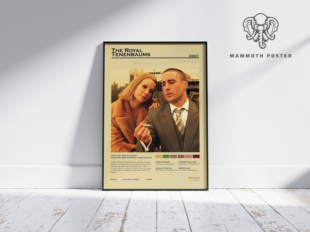 The Royal Tenenbaums | Wes Anderson | Movie Poster | Vintage Retro 