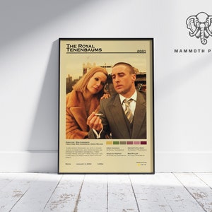 The Royal Tenenbaums | Wes Anderson | Movie Poster | Vintage Retro  Home Decor | Custom Poster | Wall Art Print |