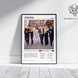 Friends | Pôster de série de TV | Pôster de filme minimalista | Decoração de casa retrô vintage | Pôster personalizado | Impressão de arte de parede |