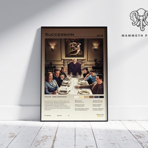 Succession | Pôster de série de TV | Pôster de filme minimalista | Decoração de casa retrô vintage | Pôster personalizado | Impressão de arte de parede |