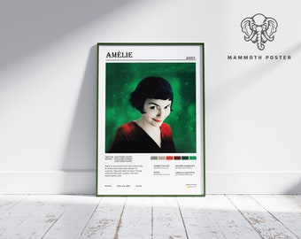 Amelie |  Jean-Pierre Jeunet | Minimalist Movie Poster | Vintage Retro  Home Decor | Custom Poster | Wall Art Print |