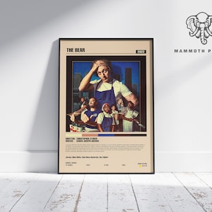 The Bear | TV Series Poster | Minimalist Movie Poster | Vintage Retro Home Decor | Custom Poster | Wall Art Print |