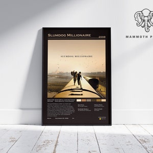 Millionaire Poster | Classical Movie | Minimalist Movie Poster | Vintage Retro Home Decor | Custom Poster | Wall Art Print |