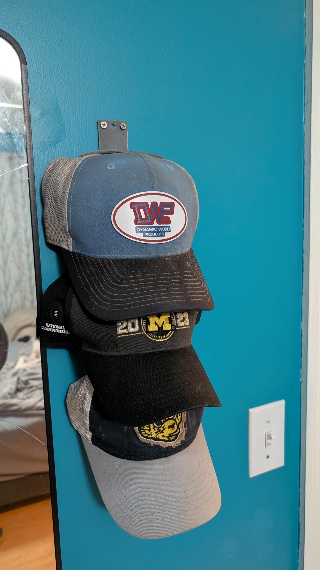 Modular 3D Printed Hat Holder – Wall Mounted Expandable Hat Rack ...