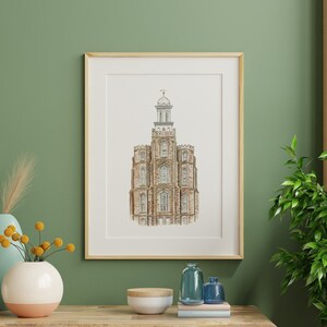 Logan Utah LDS Temple - Printable Watercolor Wall Art