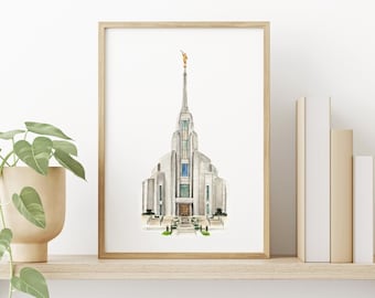Rome Italy LDS Temple - Digital Download Watercolor Print