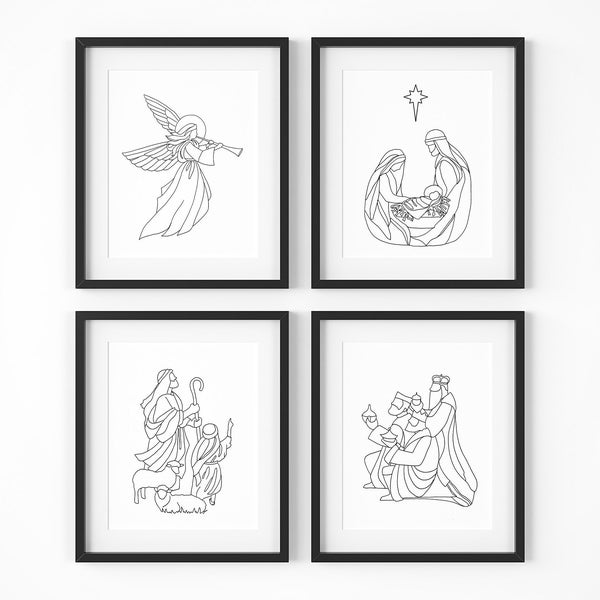 Minimalist Nativity Etsy