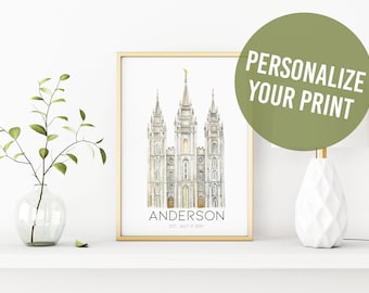 Salt Lake City LDS Temple - Custom Digital Download Wall Art