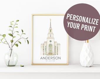 Layton Utah LDS Temple - Custom Digital Download Wall Art