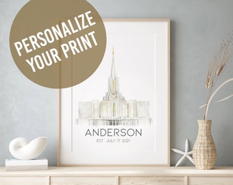 Jordan River Utah LDS Temple - Custom Digital Download Wall Art