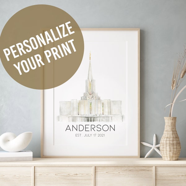 Jordan River Utah LDS Temple - Custom Digital Download Wall Art