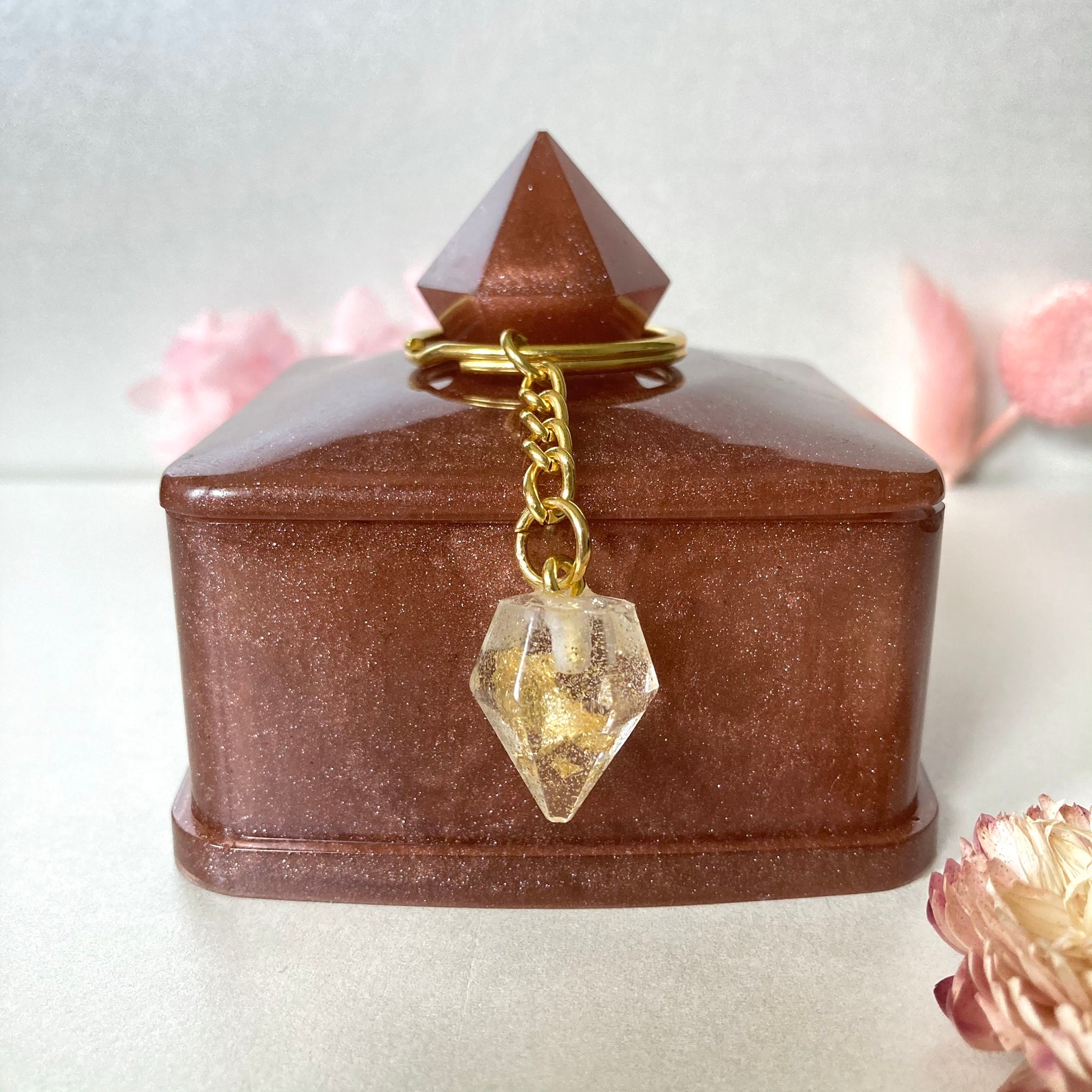 Resin Jewelry Box Trinket Box Jewelry Holder Resin Trinket Etsy