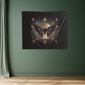 Hanging Tapestry Spiritual Indoor Wall Tapestries rebirth rebirth ritual moon spiritual gift nocturnal animal mystical tapestry wiccan