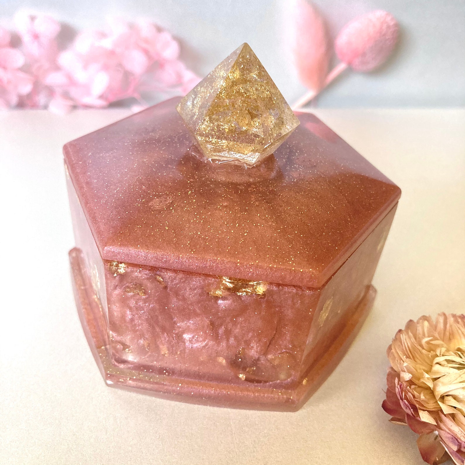 Resin Jewelry box Trinket Box Jewelry Holder Resin Trinket Etsy