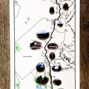 Appalachian Trail Scratch Off Map (10"x36")