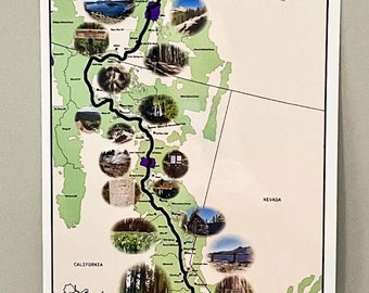 Pacific Crest Trail Scratch Off Map (10"x36")