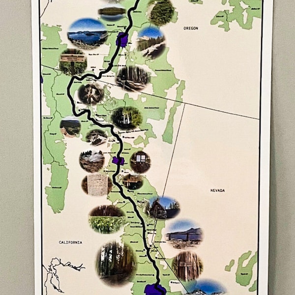 Pacific Crest Trail Scratch Off Map (10"x36")