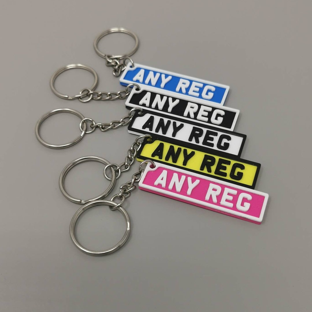 Personalised Number/licence Plate Keyrings Etsy Australia