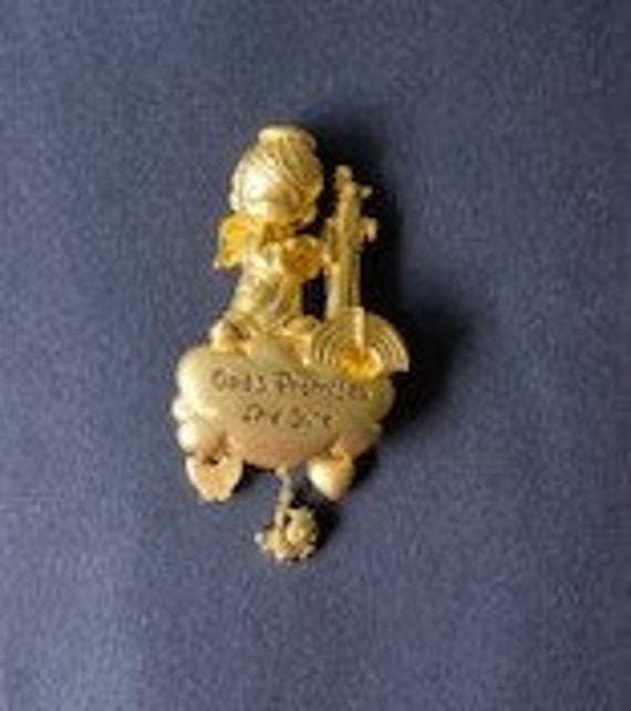 PMI Signed Angel Brooch