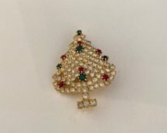 Vintage mooie Tsjechische kerstboombroche