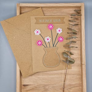 Grußkarte, kleine Aufmerksamkeit, Karte mit Umschlag, DIN A6, Blumengruß, Freude, Frühling