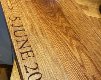 Solid Oak Chopping Board | Carving Board | Engraved Chopping Board