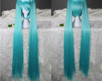 Hatsune Miku-Camellia Smoke Powder Water Blue-Head Cover-Cosplay-Cute-Anime-Hat-Party-Wig-Casual Daily