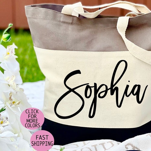 Personalized Bridesmaid Tote Bag Bridesmaid Gift Personalized Etsy