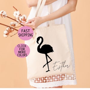 Small utility sales tote flamingo