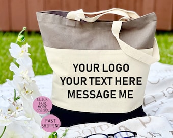 Bolsa de lona con logo personalizado, texto personalizado, regalo para damas de honor