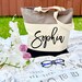 Personalized Tote Bag, Bridesmaid Totes,Name Tote,Canvas Bag, Bridesmaid Gift, Bachelorette Gift, (Font 6 - 10 inch wide/ 6 inch height MAX) 