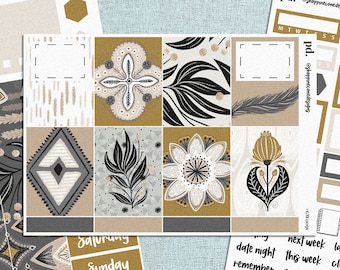 Boho Floral Planner Stickers: Weekly Kit for Erin Condren